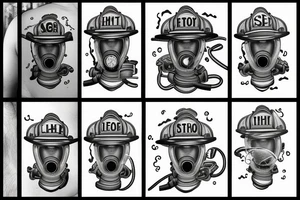 Firefighter with breathing apparatus tattoo idea