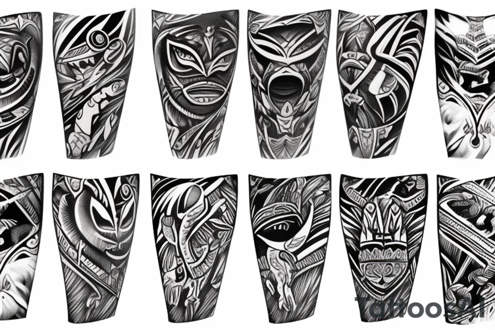 Cricket sport arm sleeve tattoo idea