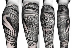 Cricket sport, stumps, bails, umpires, arm sleeve tattoo idea