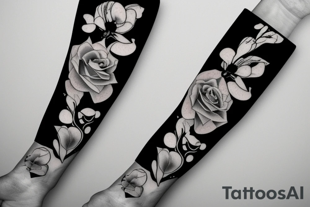 Grand piano arm sleeve tattoo idea