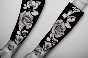 Grand piano arm sleeve tattoo idea