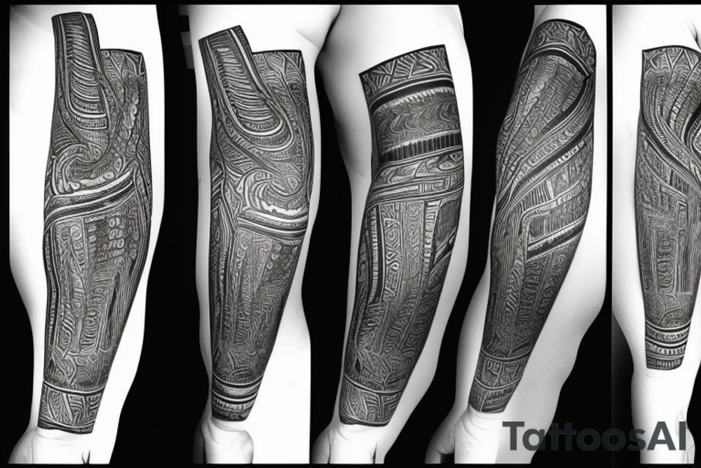Grand piano arm sleeve tattoo idea