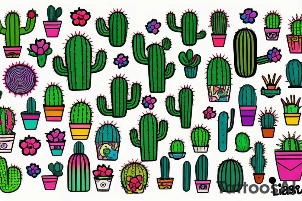 Cactus tattoo idea