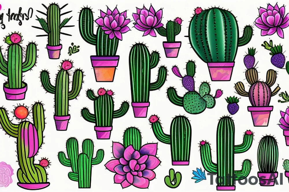 Cactus tattoo idea