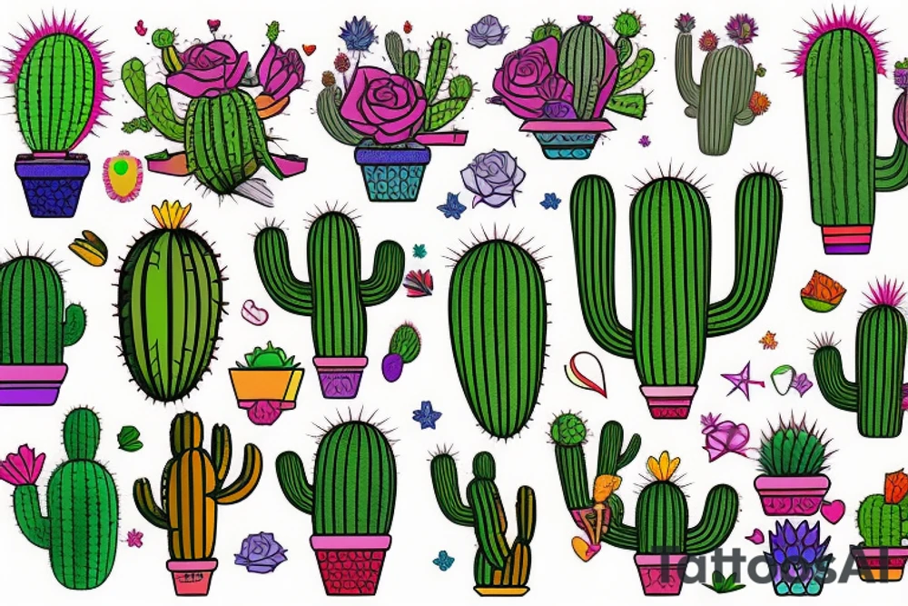 Cactus tattoo idea