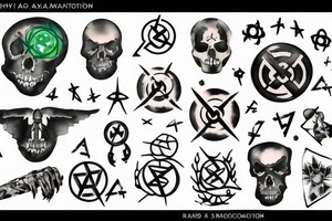 X-ray with radioactive symbol tattoo idea