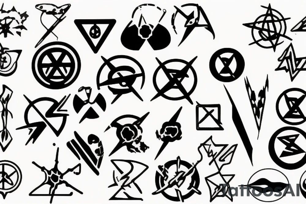 X-ray with radioactive symbol tattoo idea