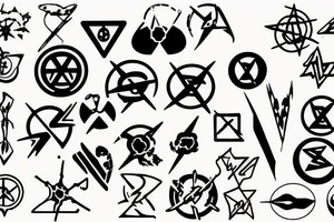 X-ray with radioactive symbol tattoo idea