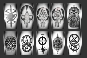 X-ray with radioactive symbol sleeve tattoo idea