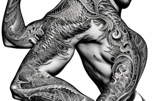 Dragons Intricate Vivid Elaborate Comprehensive Smokey Sleeve Detailed tattoo idea
