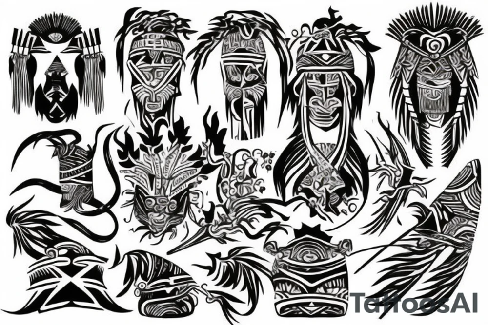 Filipino tribal design tattoo idea