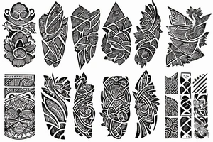 Filipino patterns wrapped around forearm tattoo idea