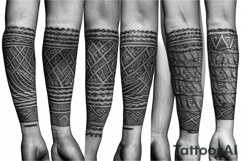 Filipino ancient patterns wrapped around forearm tattoo idea Filipino ancient patterns wrapped around forearm tattoo idea