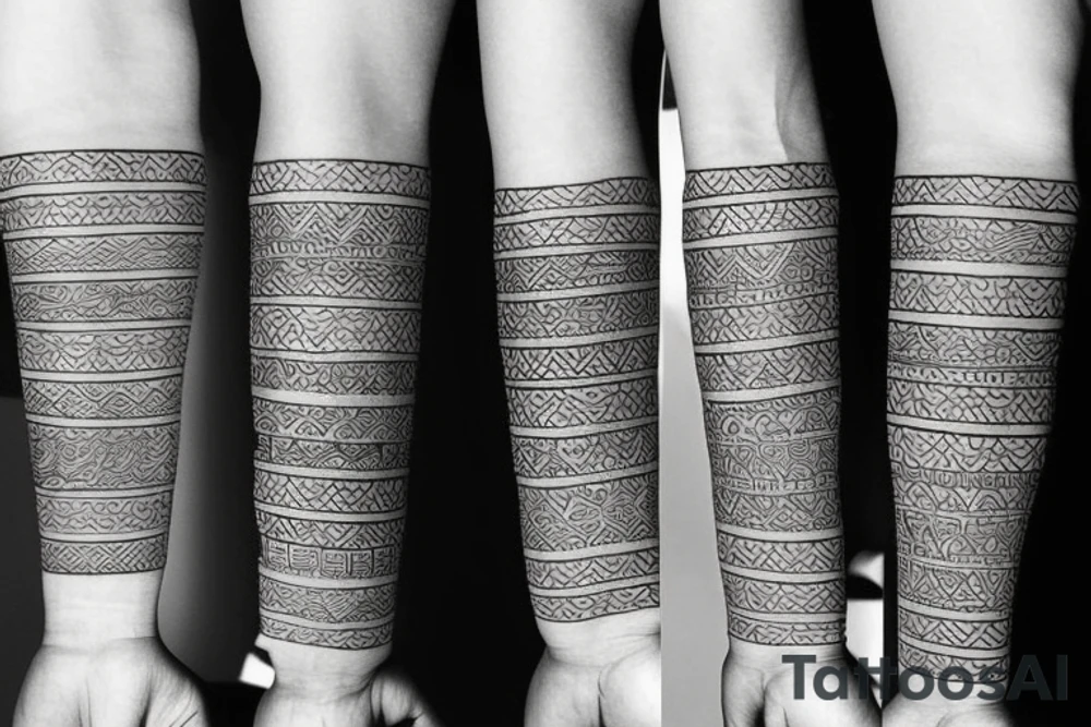 Filipino ancient patterns wrapped around forearm tattoo idea Filipino ancient patterns wrapped around forearm tattoo idea