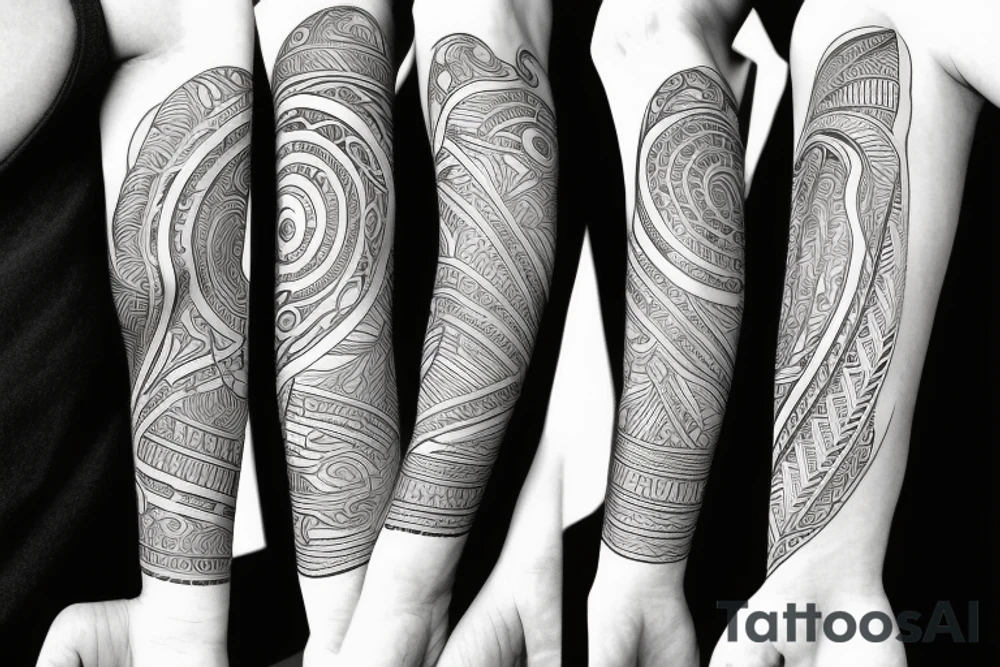 Filipino earth water sun ancient patterns wrapped around forearm tattoo idea Filipino earth water sun ancient patterns wrapped around forearm tattoo idea