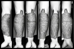 Patterned gym tattoo idea