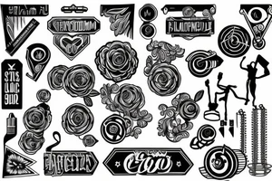 Patterned gym tattoo idea