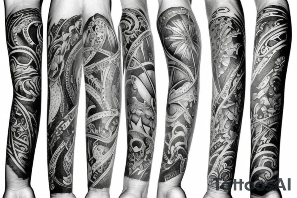 Arm sleeve tattoo idea