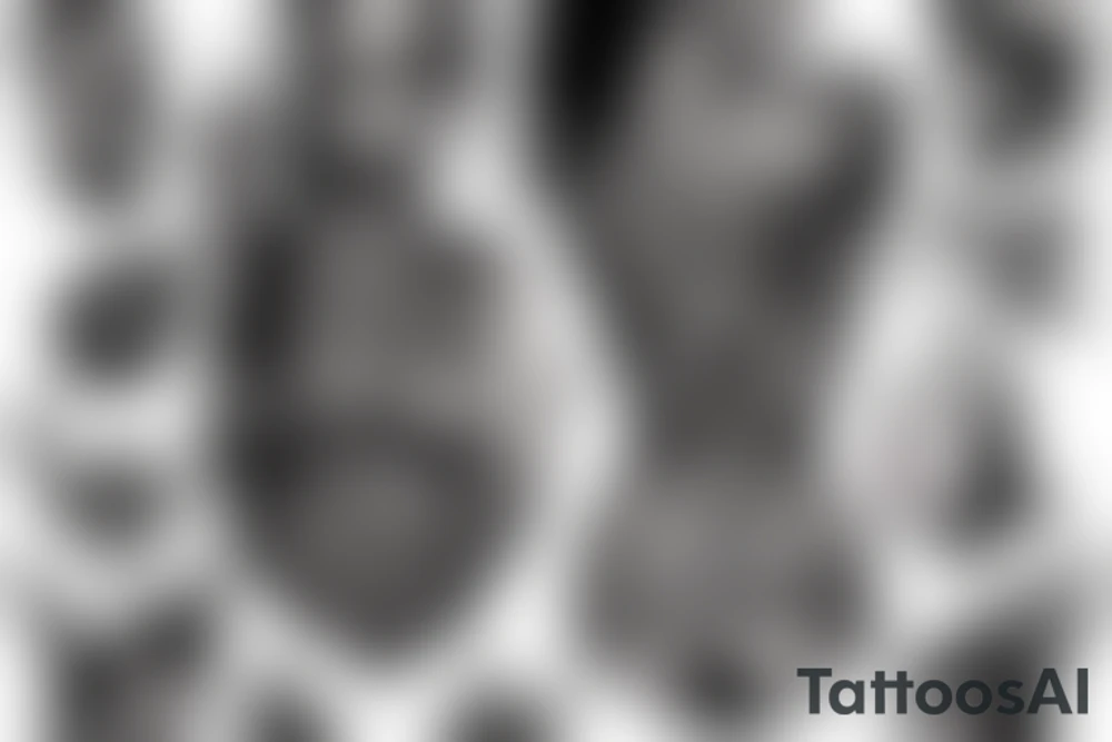 Demon Girl Elaborate Detailed Vivid Smokey Grim Wicked Smirk nonabstract mural back tattoo idea