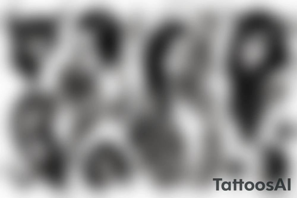 Demon Girl Elaborate Detailed Vivid Smokey Grim Wicked Smirk Beautiful Devil tattoo idea