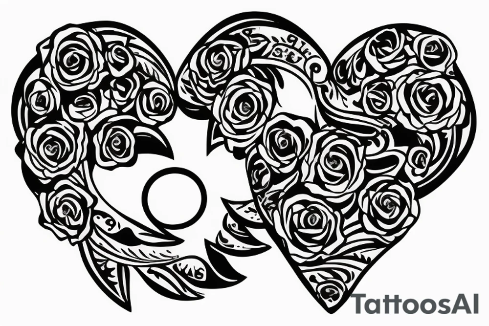 Man and woman in love getting married. No words tattoo idea