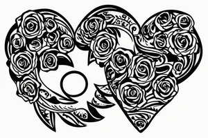 Man and woman in love getting married. No words tattoo idea