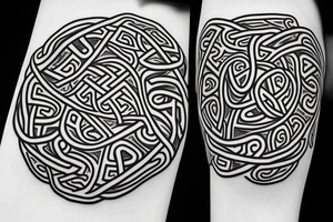 Witch Norse Runes Intricate Beautiful Stoic Roses tattoo idea