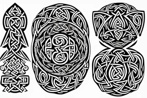 Witch Girl Runic Intricate Beautiful Stoic Roses Viking Norse tattoo idea