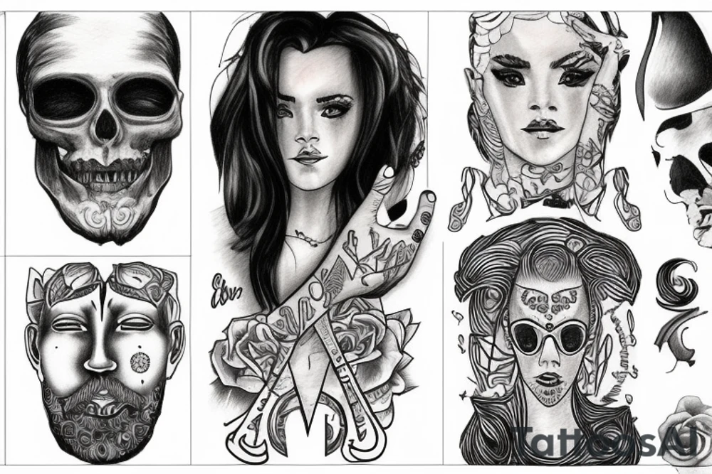 Self portrait next to a mirror tattoo idea