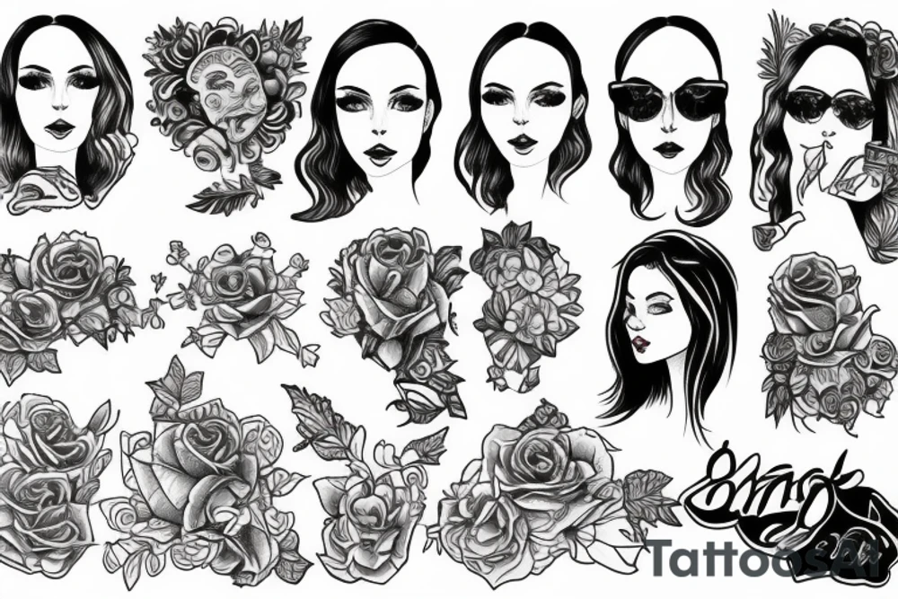 Self portrait in front mirror tattoo idea