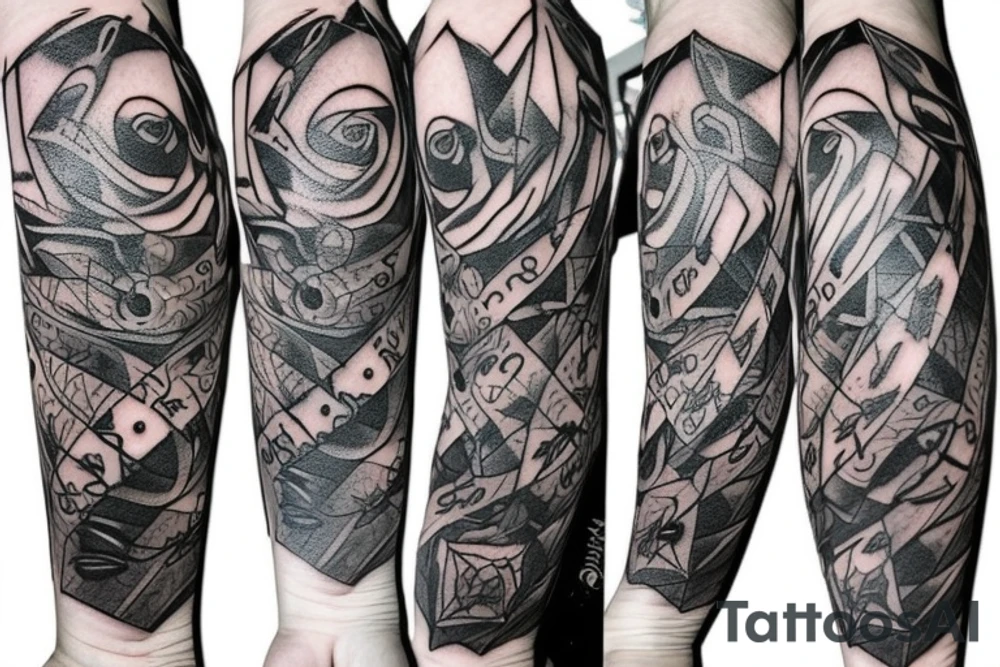 Demonic Badass Woman Babe Thorns Smokey Intricate Detailed Pretty Runes tattoo idea