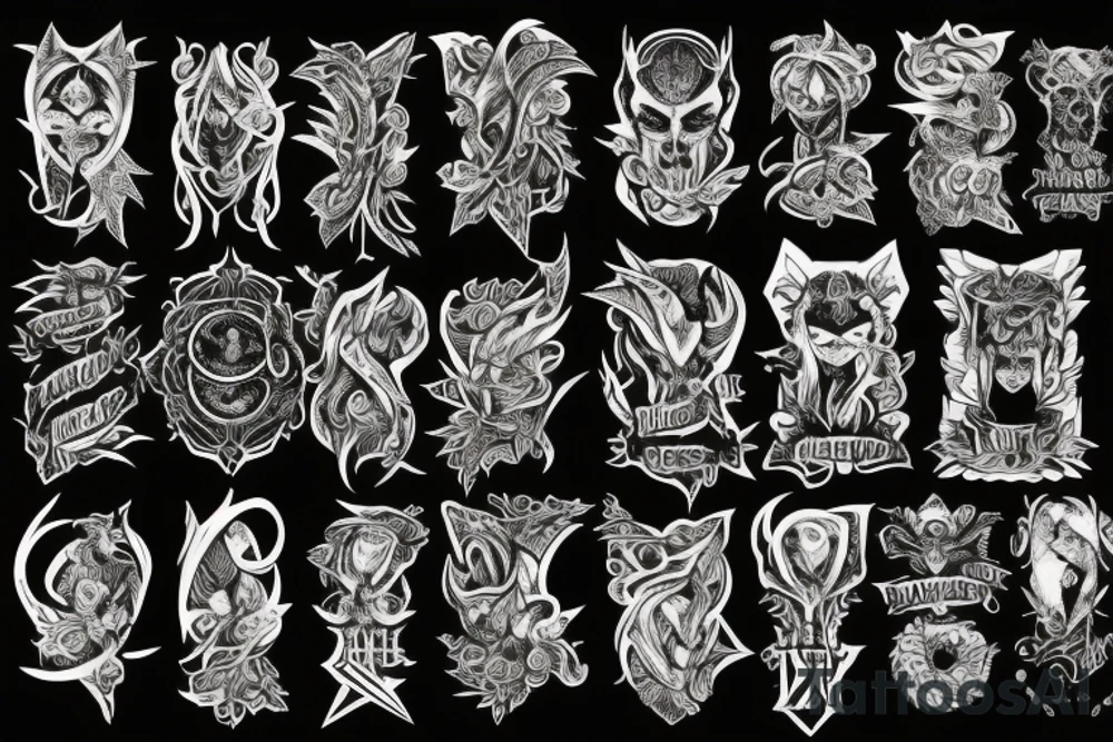 Demonic Badass Woman Babe Thorns Smokey Intricate Detailed Pretty Runes tattoo idea