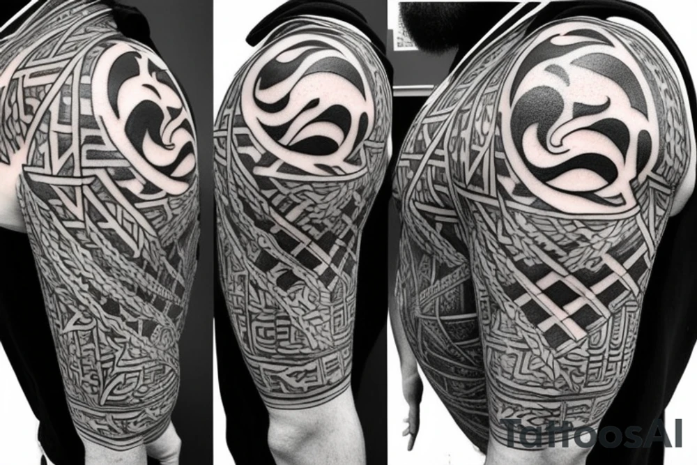 Drummond Clan chest and half arm tattoo idea