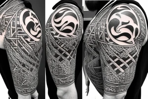 Drummond Clan chest and half arm tattoo idea