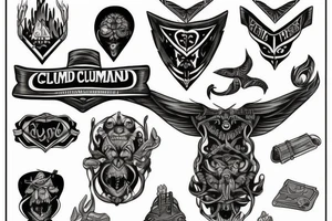Drummond Clan chest and half arm tattoo idea