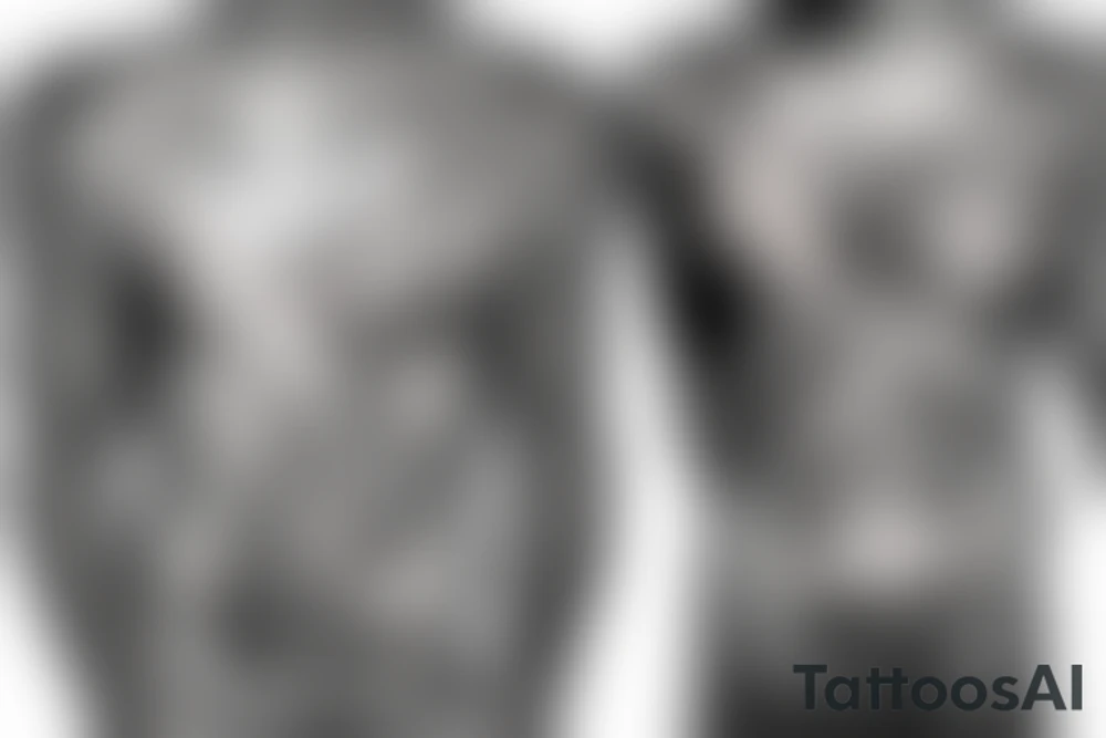 Half chest and half arm “Gang Warily” and “Drummond” in it tattoo idea