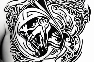 Clan Drummond emblem on my shoulder and half arm tattoo idea