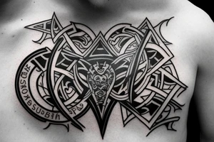 Clan Drummond emblem on my half chest, shoulder and half arm tattoo idea