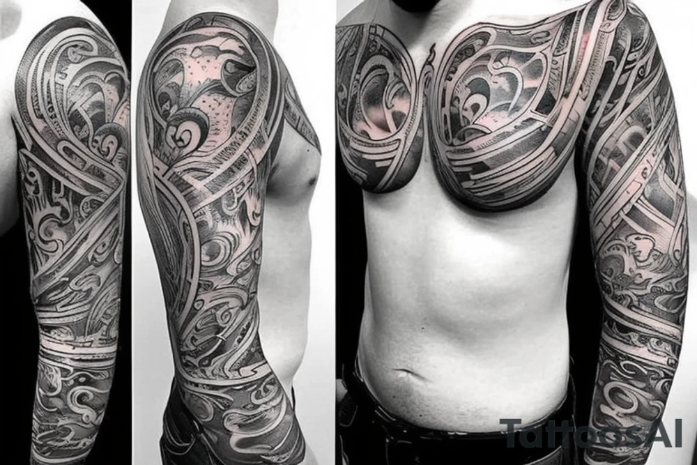 Full chest tattoo tattoo idea