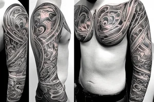 Full chest tattoo tattoo idea