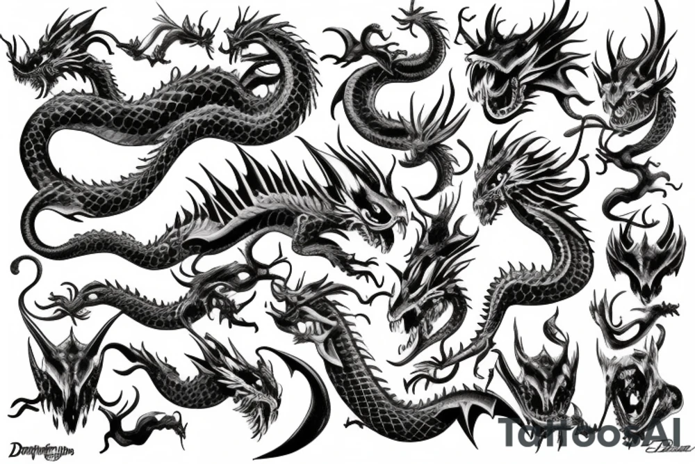 Full chest tattoo
Dragons tattoo idea