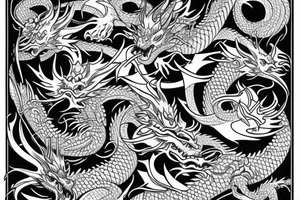 Full chest tattoo
Dragons tattoo idea