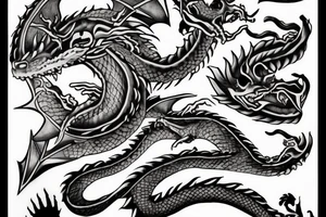 Dragons chest tattoo tattoo idea