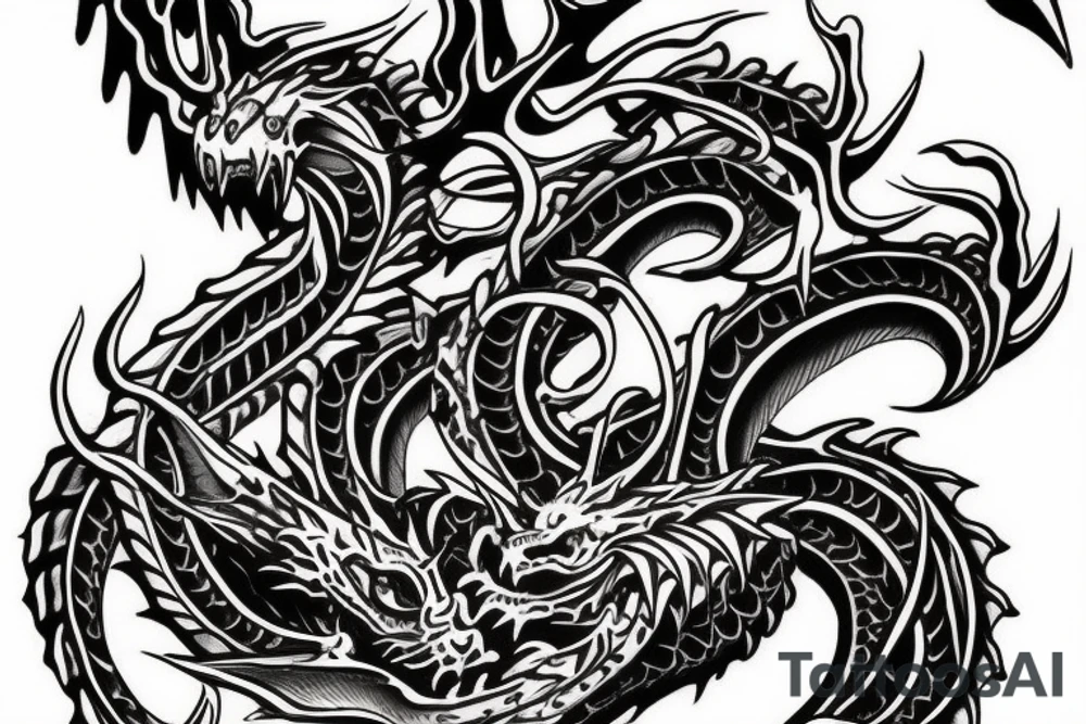 Dragons chest tattoo tattoo idea