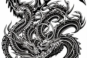 Dragons chest tattoo tattoo idea