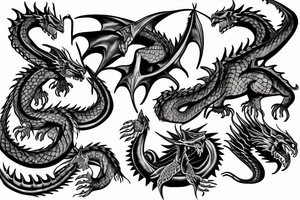 Dragons chest tattoo tattoo idea