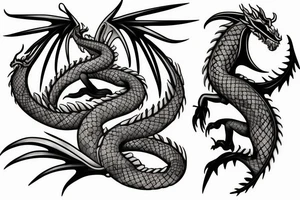 Dragons chest tattoo tattoo idea