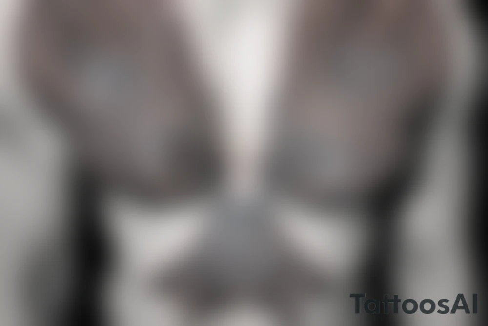 Something symmetric chest tattoo idea