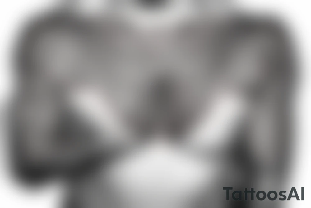 Something symmetric chest tattoo idea