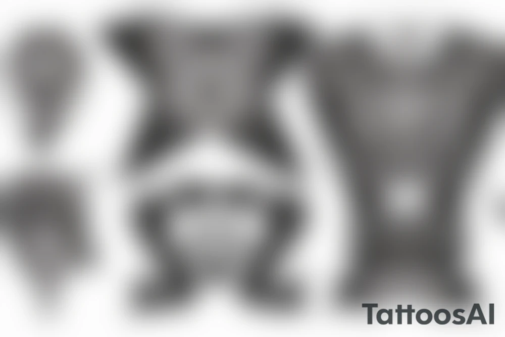 Something symmetric chest tattoo idea